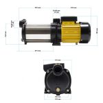 Terpo Večstopenjska centrifugalna črpalka 6600 l/h, 900 W – višina črpanja 55 m
