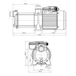 Terpo Večstopenjska centrifugalna črpalka 8700 l/h, 1100 W – višina črpanja 52 m