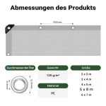 Terpo Vodoodporna zaščitna ponjava zelena/siva 8x5 m, PE 120 g/m² – UV odporna polietilenska ponjava z aluminijastimi oponkami
