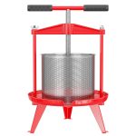 Terpo Vretenasta stiskalnica za sadje 14 L iz nerjavečega jekla, 66x58x47 cm – za jabolčni sok, sadni sok in vino Stiskalnice in drobilniki sadja