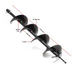 Terpo Vrtalni sveder za zemljo Ø 150 mm, dolžina 76 cm – lito železo