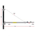 Terpo Vrtljiva roka – mere 1100 x 45 x 600 mm Delavnica in orodje
