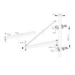 Terpo Vrtljiva roka – mere 1100 x 45 x 600 mm Delavnica in orodje