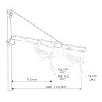 Terpo Vrtljiva roka – mere 1100 x 45 x 600 mm Delavnica in orodje