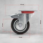 Terpo Vrtljivo kolesce z zavoro – Ø 75 mm, nosilnost 50 kg Delavnica in orodje