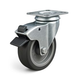Terpo Vrtljivo plastično kolo Ø 125 mm z zavoro, 100 kg Delavnica in orodje