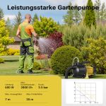 Terpo Vrtna črpalka 2800 l/h, 600 W – ročaj, višina črpanja 35 m