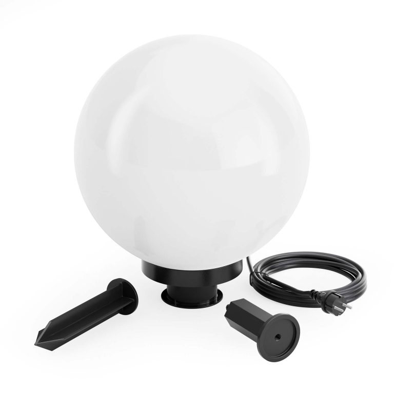 Terpo Vrtna krogelna svetilka Ø 30 cm s talnim količkom – grlo E27, IP44, 40 W