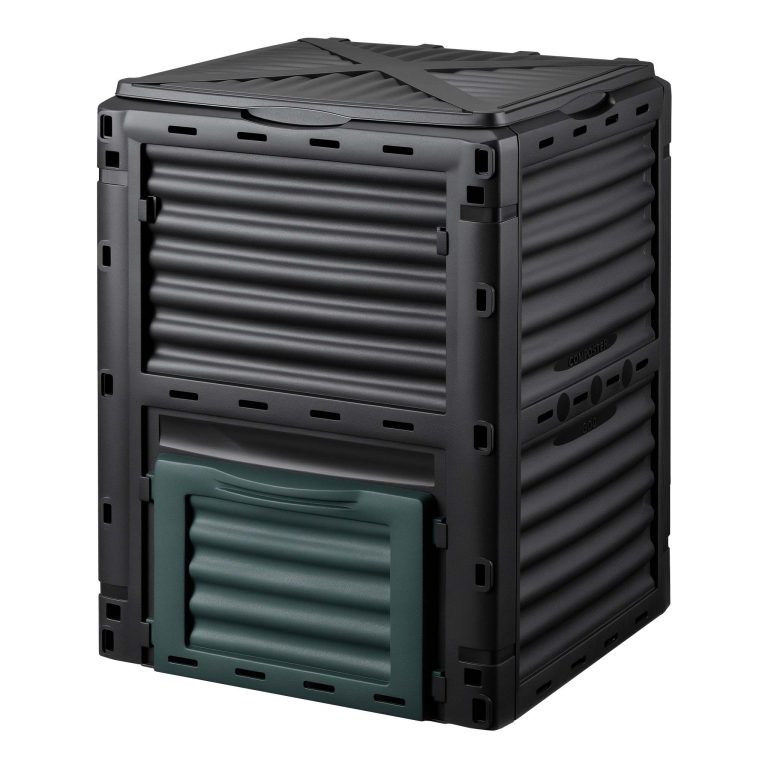 Terpo Vrtni kompostnik 300 l, 61 × 61 × 82 cm, s pokrovom in spodnjo loputo Vrtna oprema