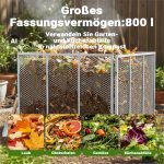 Terpo Vrtni kompostnik 800 l, 100 × 100 × 80 cm – kovinska mreža
