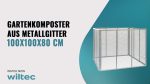 Terpo Vrtni kompostnik 800 l, 100 × 100 × 80 cm – kovinska mreža