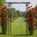 Terpo Vrtni lok za vrtnice 205 × 50 × 208 cm – jekleno rešetkasto ogrodje