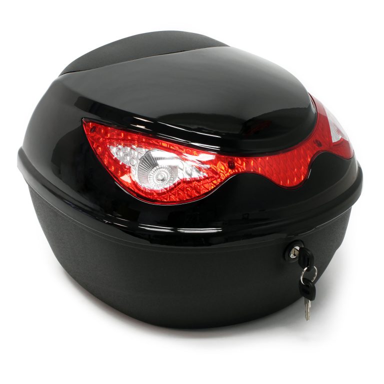 Terpo Zadnji kovček za motor (top case) 22 L, 380x400x300 mm, črn, s ključem – za skiro, motor, quad