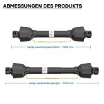 Terpo Kardanska gred Z6/Z6 1 3/8″, 1000–1100 mm, 460 Nm pri 540 vrt./min Delavnica in orodje