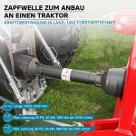 Terpo Kardanska gred Z6/Z6 1 3/8″, 1000–1100 mm, 460 Nm pri 540 vrt./min Delavnica in orodje
