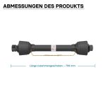 Terpo Kardanska gred Z6/Z6 1 3/8″, od 700 mm, 620 Nm pri 540 vrt./min Delavnica in orodje