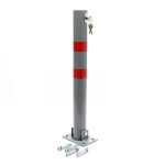 Terpo Zaporni stebriček 705x75 mm iz nerjavnega jekla z odsevno folijo – varnostna zaščita za parkirišča