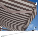 Terpo Zgibna tenda za steno 3 × 2,5 m – antracitno-bela, UV-zaščita 30+