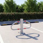 Terpo Zložljiva parkirna zapora 480x700 mm – kovinski parkirni lok za zaščito parkirnega mesta