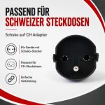 Terpo Adapter Schuko za švicarske vtičnice, 250 V, 16 A, do 4000 W
