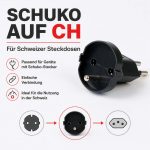 Terpo Adapter Schuko za švicarske vtičnice, 250 V, 16 A, do 4000 W