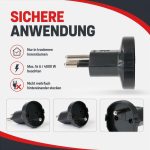 Terpo Adapter Schuko za švicarske vtičnice, 250 V, 16 A, do 4000 W