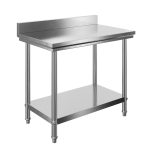 Terpo Delovna miza iz nerjavnega jekla z obrobo 100 × 60 cm, 250 kg
