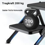 Terpo Dvojna stopnička za kampiranje do 200 kg – jeklena, 2 stopnici