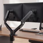 Terpo Dvojno namizno držalo za monitorje s plinsko vzmetjo 17–27 palcev – model 65450