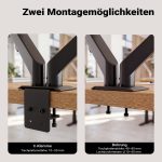 Terpo Dvojno namizno držalo za monitorje s plinsko vzmetjo 17–27 palcev – model 65450