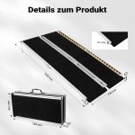 Terpo Dvojno zložljiva rampa za invalidski voziček, 1216 × 736 × 51 mm, nosilnost 272 kg, aluminij