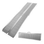 Terpo Dvojno zložljiva rampa za invalidski voziček, 2128 × 746 × 51 mm, nosilnost 272 kg, aluminijeva zlitina 6061