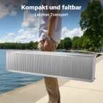 Terpo Dvojno zložljiva rampa za invalidski voziček, 2128 × 746 × 51 mm, nosilnost 272 kg, aluminijeva zlitina 6061