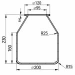 Terpo EPDM membrana za tlačno posodo 20–24 L, Ø 120 mm