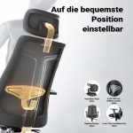 Terpo Ergonomski pisarniški stol z nastavljivim naslonom za glavo, do 150 kg