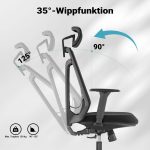 Terpo Ergonomski pisarniški stol z nastavljivim naslonom za glavo, do 150 kg