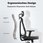 Terpo Ergonomski pisarniški stol z nastavljivim naslonom za glavo, do 150 kg