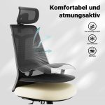 Terpo Ergonomski pisarniški stol z nastavljivim naslonom za glavo, do 150 kg