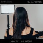 Terpo LED panel GlamLuxer M – brezstopenjsko zatemnjevanje 3200–5600 K, z namiznim stojalom in difuzorjem