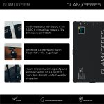Terpo LED panel GlamLuxer M – brezstopenjsko zatemnjevanje 3200–5600 K, z namiznim stojalom in difuzorjem