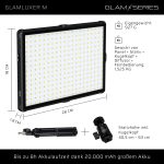 Terpo LED panel GlamLuxer M – brezstopenjsko zatemnjevanje 3200–5600 K, z namiznim stojalom in difuzorjem