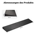 Terpo Gumijasta pragovna rampa za voziček in rolator, 900 × 250 × 45 mm, nosilnost 50000 kg, guma