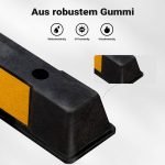 Terpo Gumijasti omejevalnik za parkiranje 165 x 16 x 10 cm – z rumenimi odsevnimi trakovi, za garažo
