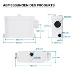 Terpo Kompaktna fekalna dvižna črpalka 450 W s stranskim priključkom