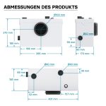 Terpo Kompaktna fekalna dvižna črpalka 600 W s sekljalnikom, 3 dovodi