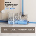 Terpo Kompaktna fekalna dvižna črpalka 800 W s sekljalnikom, 4 priključki
