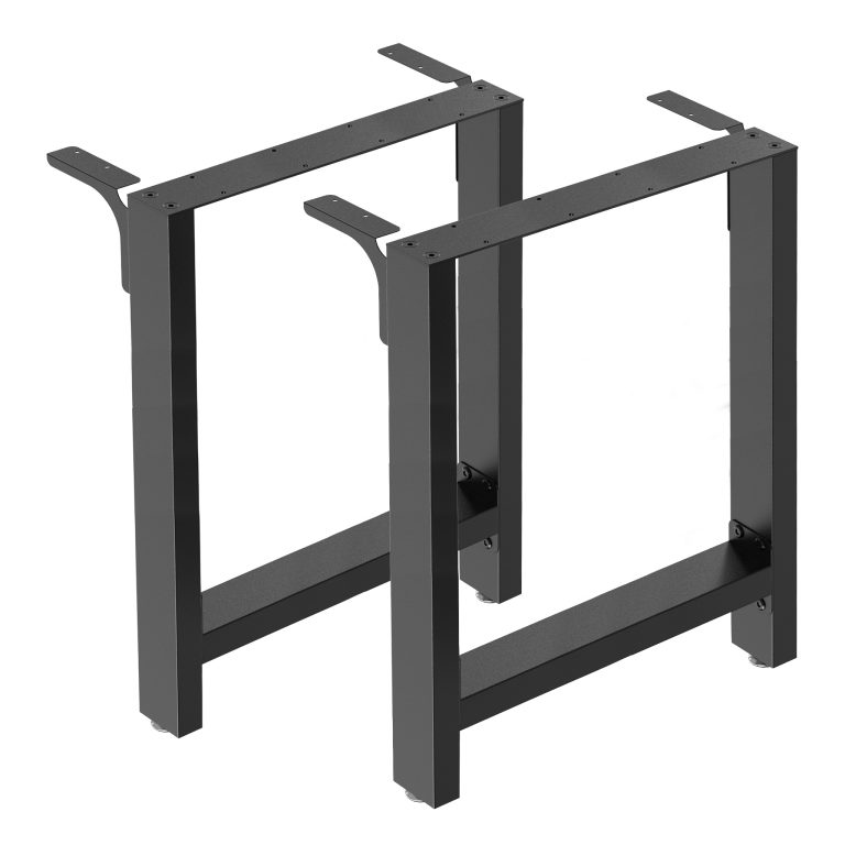 Terpo Komplet 2 črnih jeklenih nog za mizo 60 × 72 cm – model 60850