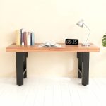 Terpo Komplet 2 črnih jeklenih nog za mizo 60 × 72 cm – model 60850