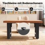 Terpo Komplet 2 črnih jeklenih nog za mizo 60 × 72 cm – model 60850