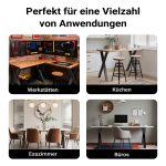 Terpo Komplet 2 črnih jeklenih nog za mizo v X-obliki 72 × 60 cm